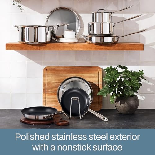 D3 Pro Nonstick Stainless Cookware Set 10 (Stainless Steel Silver / 10-Piece)