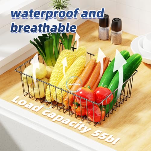 8 Pack Large Metal Wire Baskets for Storage
