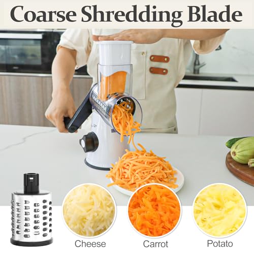 Rotary Cheese Grater Hand Crank Cheese Shredder for Fresh Cheese