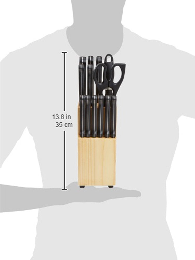 14 Piece High Carbon Stainless Steel Kitchen Knife Set with Full Tang Construction