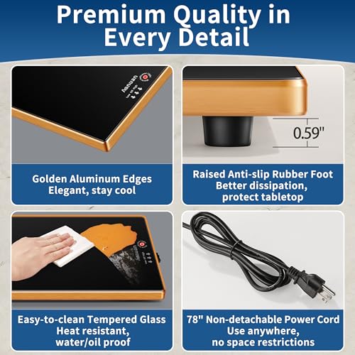 Warming Trays for Buffets Party (Black / Extra Long-59"x12")