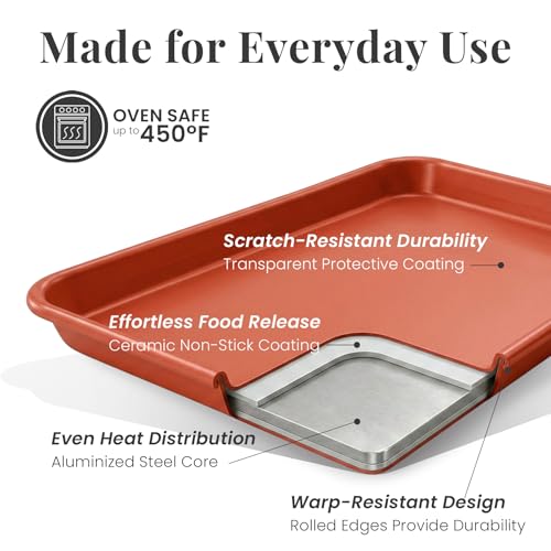 8 Piece Stackable Bakeware Set (Cabernet)