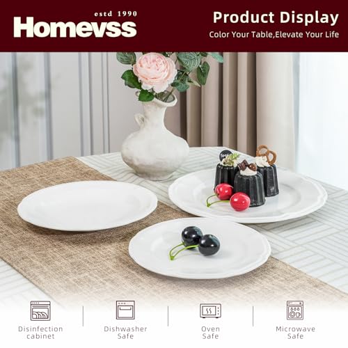 HomeVss New Bone China Embossed French Countryside 18pc Dinnerware Set (French Countryside / Service for 6 - 18pc Set)