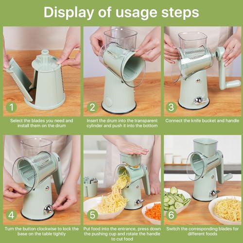 Rotary Cheese Grater (Green)