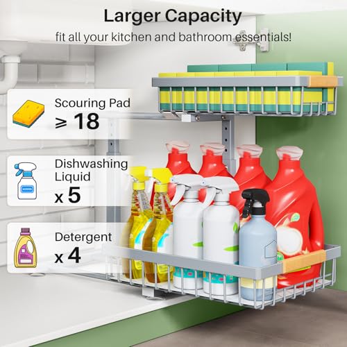 Under Sink Organizer (Grey / 1 Pack)