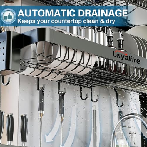 Over Sink Dish Drying Rack (Black)