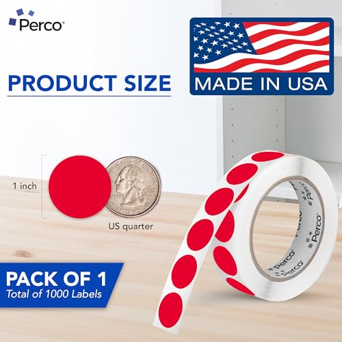 Red Round Circle Dot Sticker 1 (Red / 1 Inch)