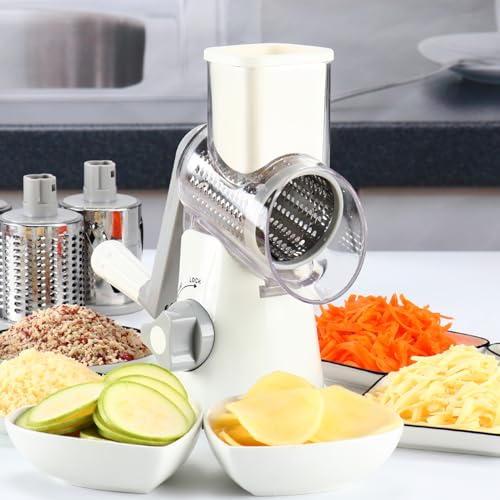 Cambom Rotary Cheese Grater Hand Crank Cheese Shredder