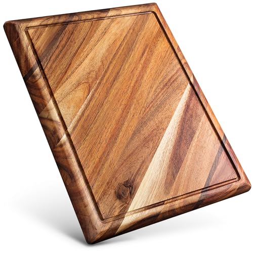 Acacia Wood Cutting Board with Juice Groove