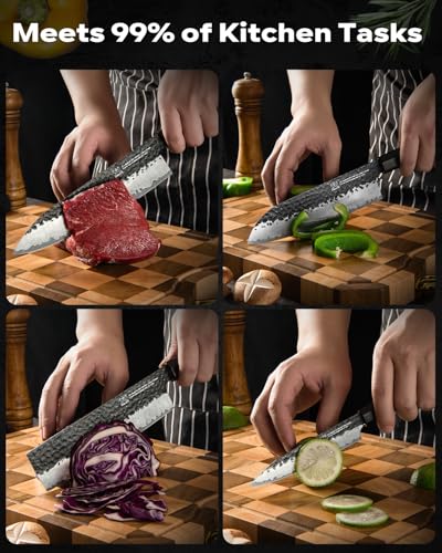 Japanese Knife Set with Block (Japanese Knife Set of 4)