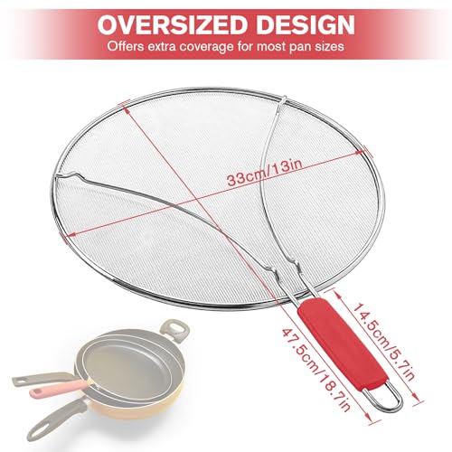 Splatter Screen for Frying Pan & Food Strainer
