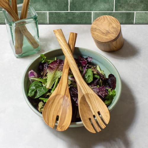 Rock & Branch Olive Wood Salad Serving Utensils