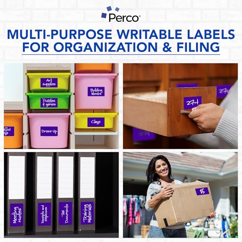 Purple 3x5 Inch Perforated Sticker Labels (Mini Roll / Purple)
