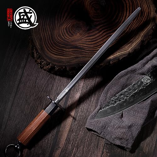 12 Inch Round Honing Steel for Knives (Round Sharpening Rod / 12 inch)