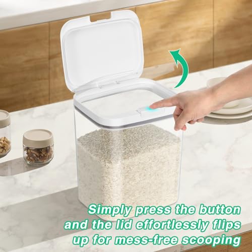 4.75 Qt Rice Flour Container Dog Food Storage Holder with Flip (4.75Qt-Rectangle)