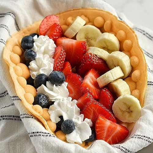 Mickey Mouse Rotating Bubble Waffle Maker by Select Brands (White, Red, Black)