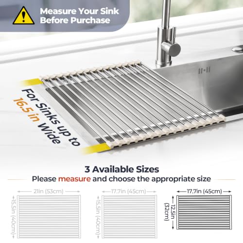 Roll Up Dish Drying Rack Over Sink