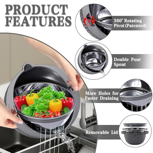 4 1 Colander with Lid Set