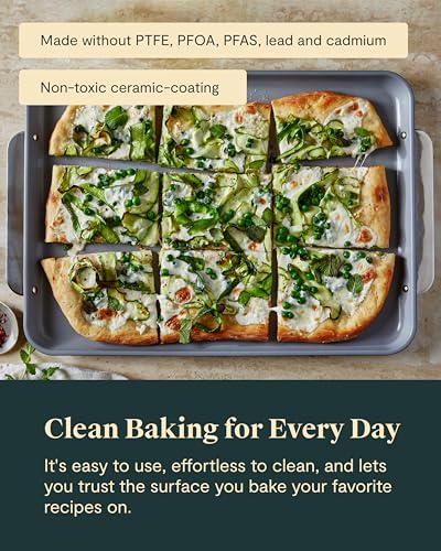 Non Stick Ceramic Baking Sheet Trio and Cookie Sheet Set (Perracotta / Baking Sheet Trio & Cookie Sheet)