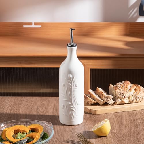 Sweejar Large Olive Oil Dispenser Bottle (White / Patterned styles)