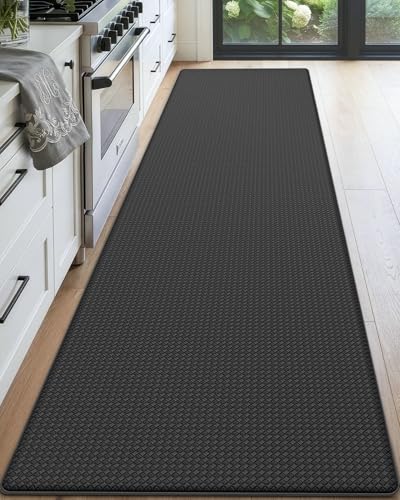 Kitchen Floor Mats Cushioned Anti Fatigue (Black / 71"l X 23"w X 0.4"th)
