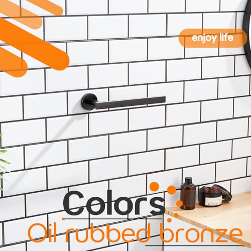 Bath Towel Rings Bathroom Towel Holder Modern Small Hand Towel Bars Stainless Steel Wall Mounted Oil Rubbed Bronze AN3001ORB (Oil Rubbed Bronze)