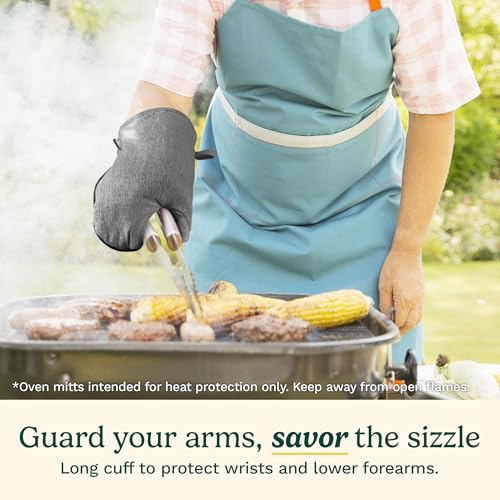 Cuisinart Chambray Kitchen Oven Mitts (Black)