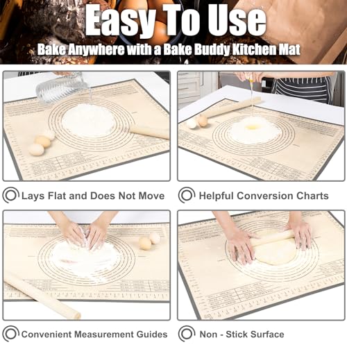 Silicone Pastry Mat 36X24 inch Baking Mat for Rolling Dough