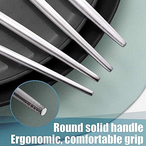 Matte Silverware Set for 4 (Silver / 20 Pieces Set)