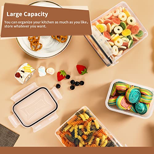 Airtight Food Storage Containers Set (Black-16 Piece)