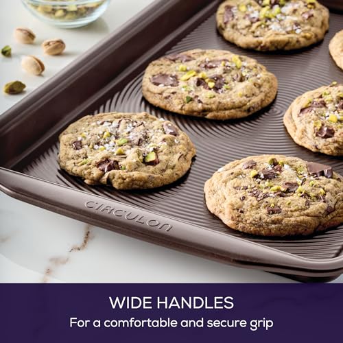 Nonstick Bakeware Set with Nonstick Cookie Sheet (Set (Sheet & Cooling Rack) / Chocolate)