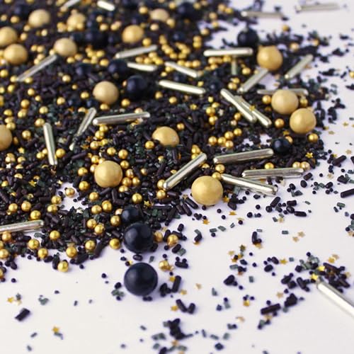 Black Gold Sprinkle Mix (Black, Gold)