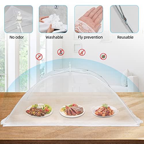 2 PCS Extra Large Food Covers Nets for Outside（40"X24"）umbrella Mesh Screen Covers for Outside Pop (Large)