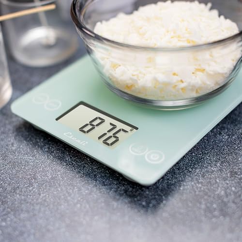 Arti Glass Food Scale Digital Countertop Kitchen (Teal / 9" x 6.5" x .75")