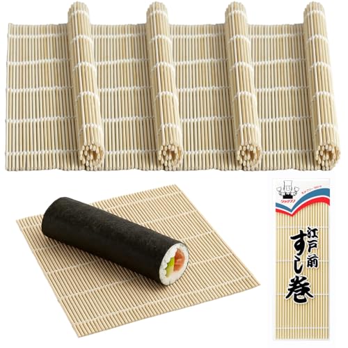 4 Pack Large Sushi Roll Bamboo Mats (Yellow)