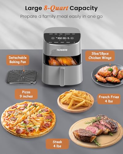 Brio Plus Air Fryer 8 Qt (8 quart / Cool Gray)