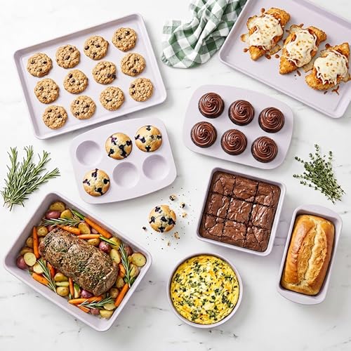 8 Piece Stackable Bakeware Set (Lavender)