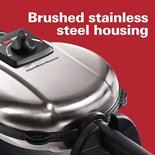 Flip Belgian Waffle Maker with Non (Stainless Steel / Single Flip, Non-Stick Plates)