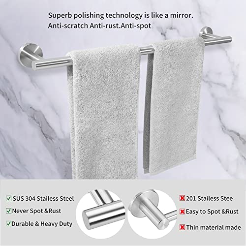 2 Pieces Brushed Nickel Bathroom Towel Bar (Brushed Nickel / 16inch)