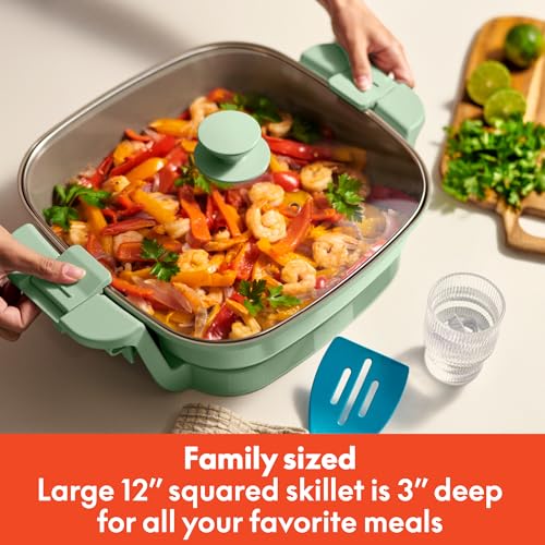 Fits Anywhere SAUTE Make & Take Skillet (12" x 12" / Seaglass)