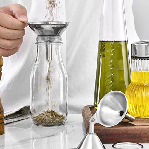 Small Funnels for Filling Bottles Stainless Steel Kitchen Funnels (3 Count)