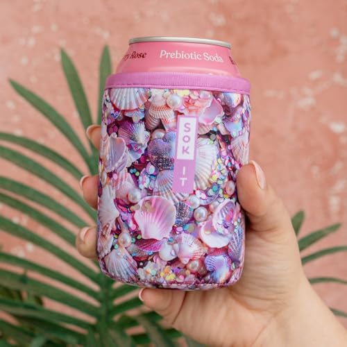 CanSok Sleeve for Beer & Soda Insulated Neoprene Cover (Shimmering Shores / 16oz Can Sleeve)