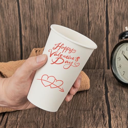 100 Pack 16 oz Disposable Paper Coffee Cups (White / 16 oz)