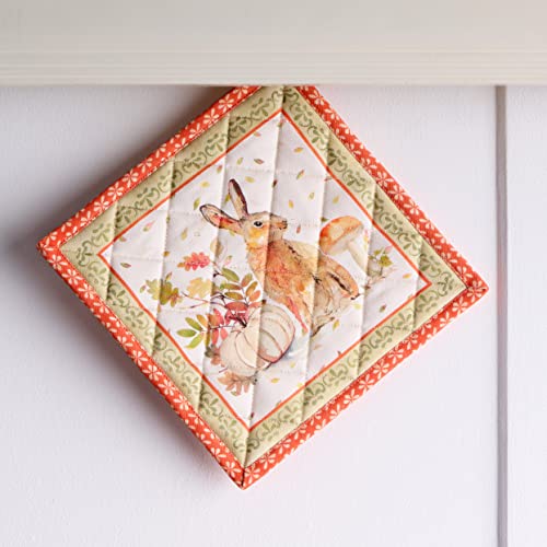 Pot Holders 100% Cotton Potholders (066 - Pumpkin Passion / 8" x 8" (Pot Holder Pack of 2))