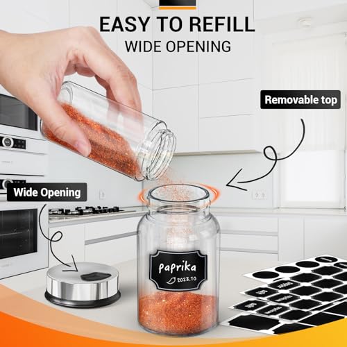 Spice Jars with Labels (5oz / 150ml)