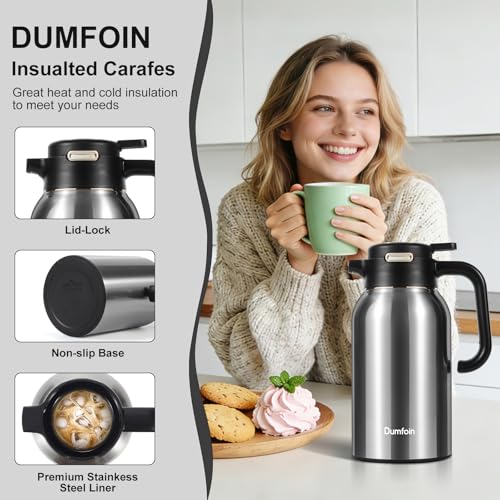68 Oz Thermal Coffee Carafe (67.6 Ounces / silver/silver)
