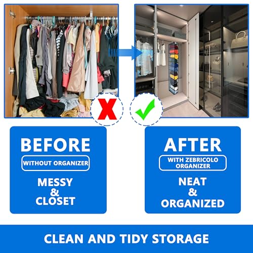 Closet Organization (Grey/Black / New improved-12 Pocket)