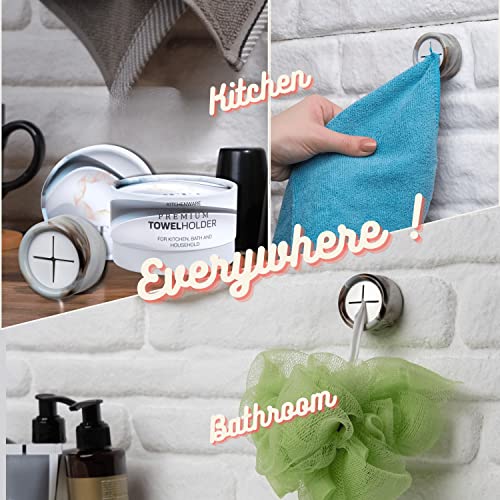 Towel Hooks 8 Pack Eco Kitchen Organization (8 Pack / Water Green)