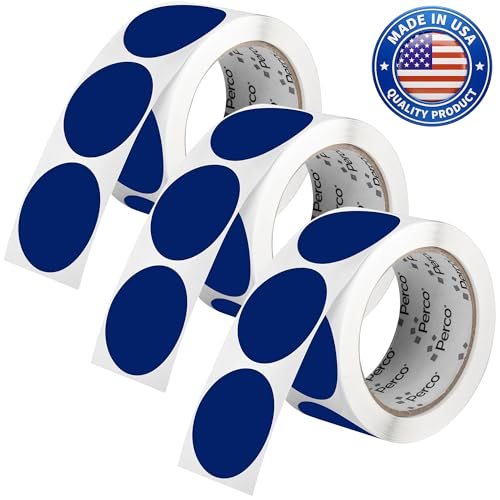 Dark Blue Perforated Round Circle Dot Sticker 2 (Blue - Dark / 2 Inch)