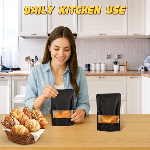 50 Pack Cookie Bags (Black / 7.9x11.8in (20x30cm))